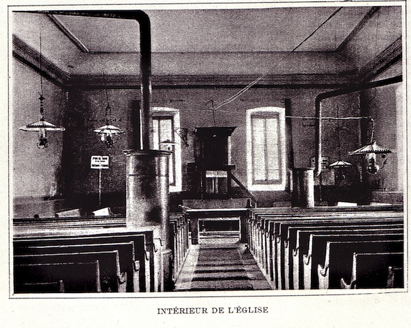 Intérieur de l'église avant les travaux de 1928